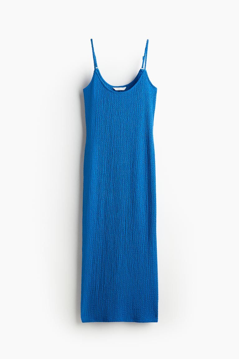 Crinkled Jersey Dress - Blue - Ladies | H&M US | H&M (US + CA)