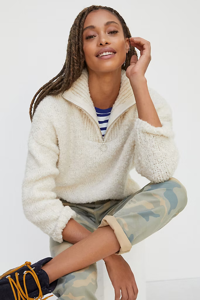 Ilaria Quarter-Zip Pullover | Anthropologie (US)