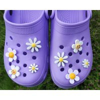 Cute Shoe Crocs Charms Set Of 8 Pcs, Daisy Flowers Cartoon Diy Clogs Garden Accessories For Women Gi | Etsy (US)