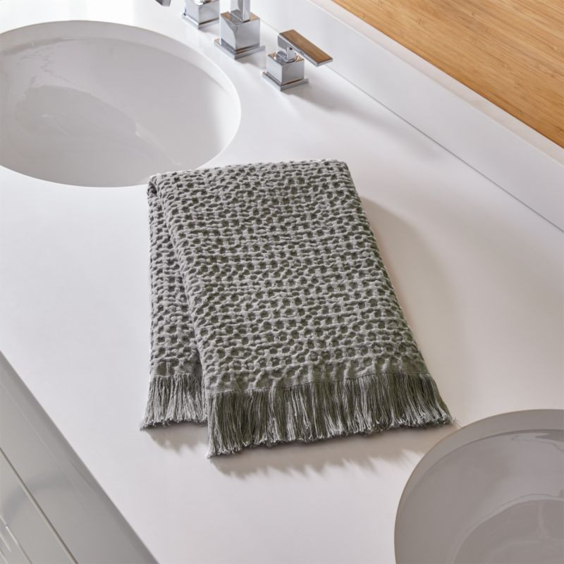 Sola Grey Guest Towel + Reviews | Crate and Barrel | Crate & Barrel