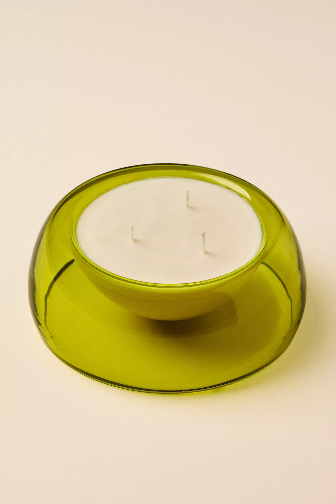 Slow Burn Glass Handblown Floral Jasmine Glass Candle | Anthropologie (US)