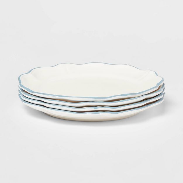 9" 4pk Melamine Salad Plates White - Threshold™ designed with Studio McGee | Target