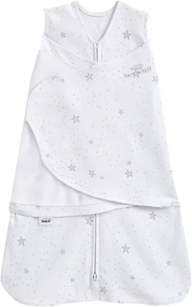 HALO Micro-Fleece Sleepsack Swaddle, 3-Way Adjustable Wearable Blanket, TOG 3.0, Grey Stars, Newb... | Amazon (US)