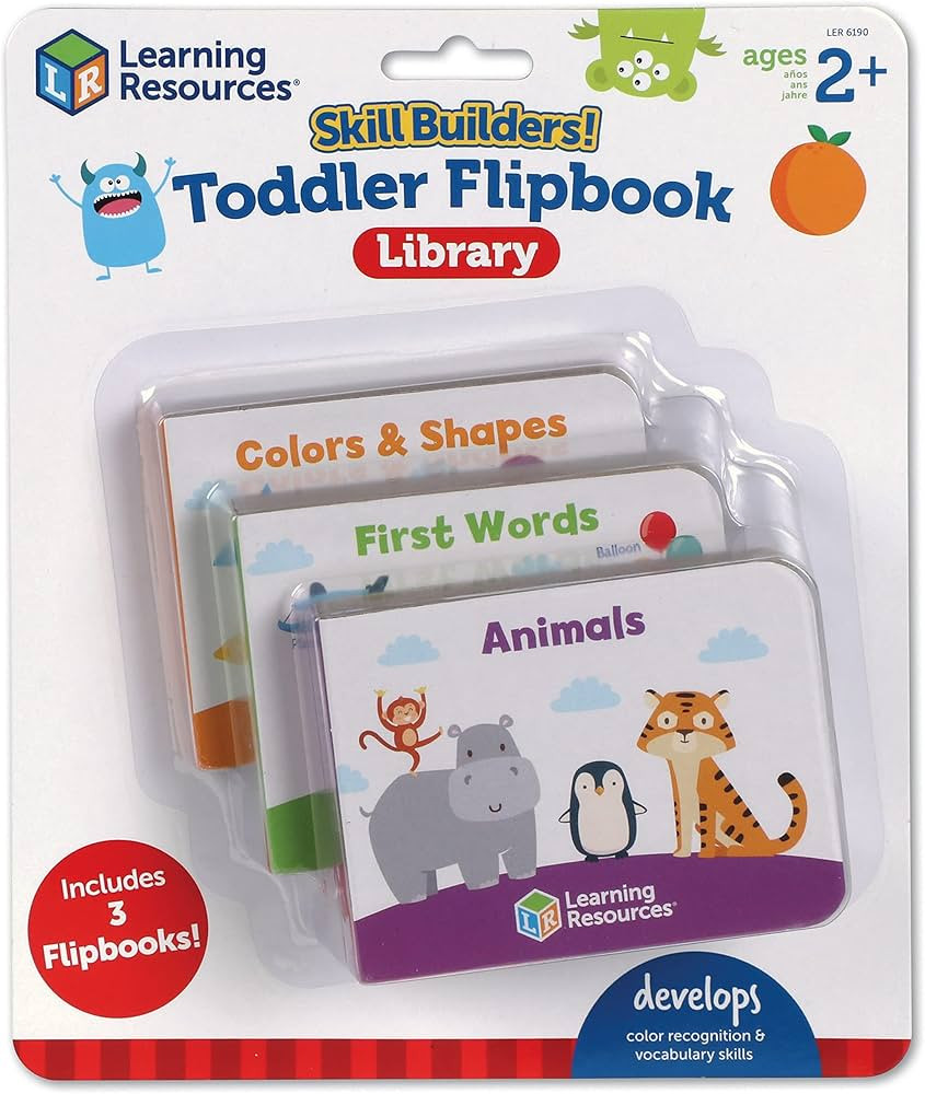 Learning Resources Skill Builders! Toddler Flipbook Library - 3 Pieces, Ages 2+, Educational Toys... | Amazon (US)