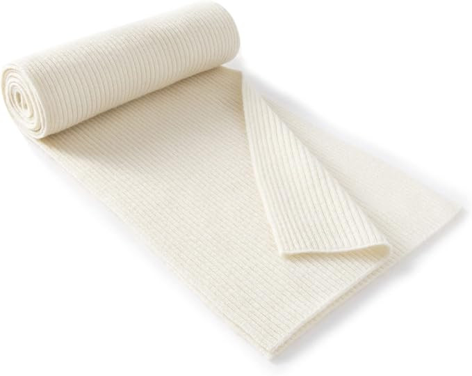 Lallier Cashmere Wool Scarf, Ultra Soft Classic Ribbed Solid Color Winter Scarf for Men and Women... | Amazon (US)