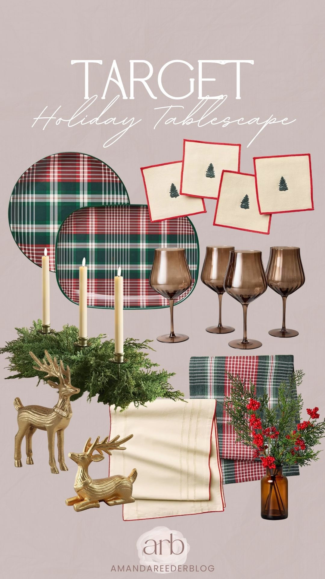 Holiday hosting but make it affordable 🤍🎄 Target has the cutest festive table finds — classic plaid, cozy textures, and timeless accents! 

Target home, holiday tablescape, Christmas table decor, plaid table runner, holiday placemats, Christmas napkins, brass reindeer decor, holiday candles, neutral holiday decor, festive table setting, affordable holiday decor

#LTKHoliday #LTKHome #LTKFindsUnder50