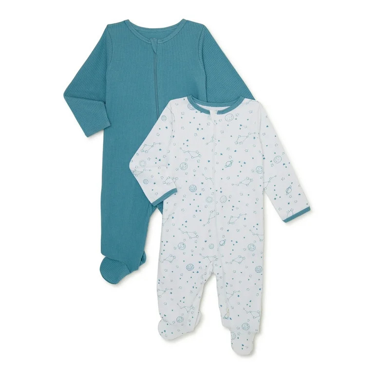 Wonder Nation Baby Boys Space Sleep and Play, 2-Pack, Sizes 0-9 Months | Walmart (US)