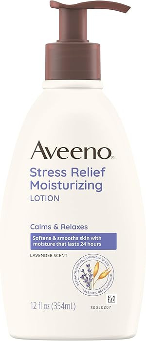 Aveeno Stress Relief Moisturizing Body Lotion with Lavender Scent, Natural Oatmeal to Calm & Rela... | Amazon (US)