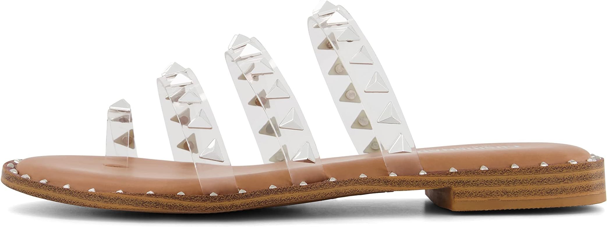 CUSHIONAIRE Women's Tabitha Studded toe thong sandal with Memory Foam | Amazon (US)