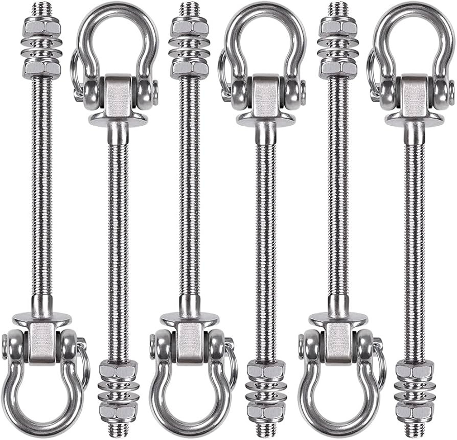 BeneLabel 6Pcs Wood Beam & I-Beam Hanger, Permanent Antirust Stainless Steel Heavy Duty Swing Hoo... | Amazon (US)