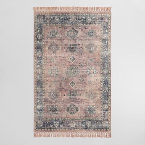 Persian Style Alma Indoor Outdoor Rug with Backing | World Market