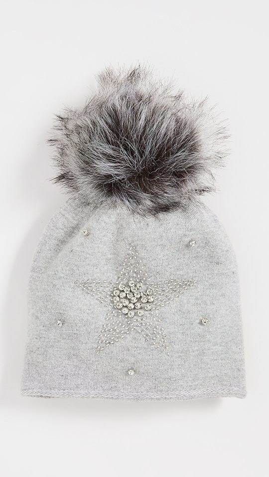 Wool Blend Hat with Star & Pom | Shopbop