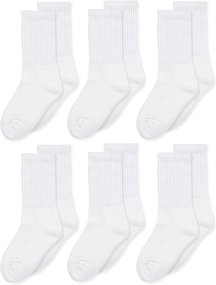 Jefferies Socks Seamless Toe Athletic Crew Socks 6-pack | Amazon (US)