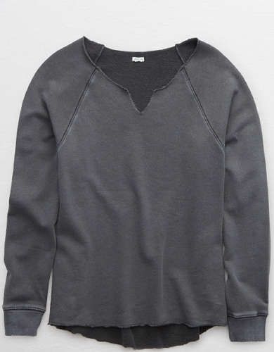 Aerie V Oversized Sweatshirt | American Eagle Outfitters (US & CA)
