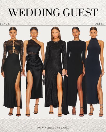 Black wedding guest dresses. #weddingguest #blackdress #alinelowry 

#LTKSeasonal #LTKwedding #LTKover40