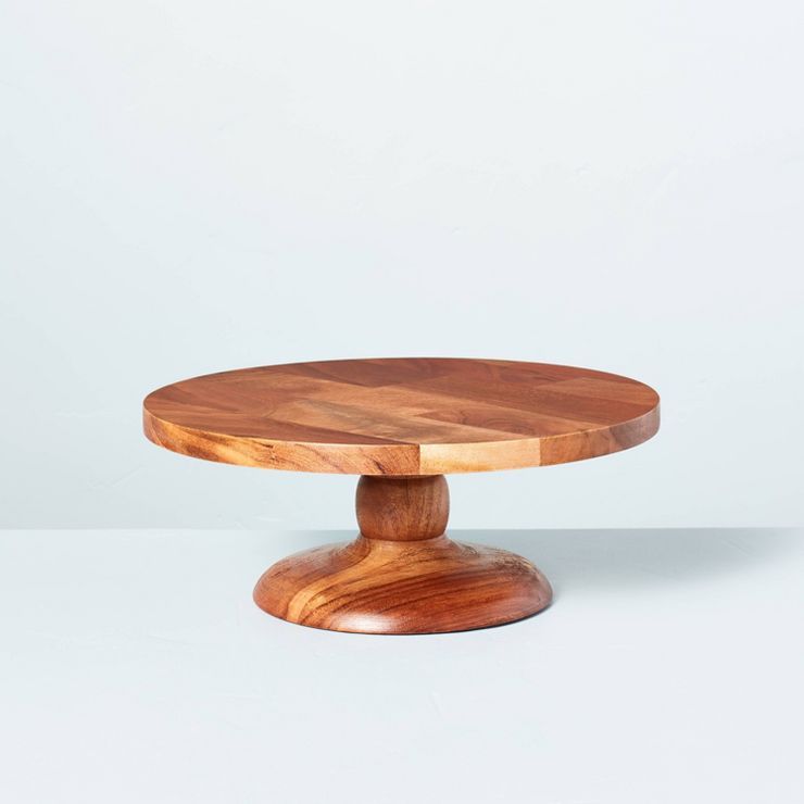 Short Wood Cake Stand - Hearth & Hand™ with Magnolia | Target