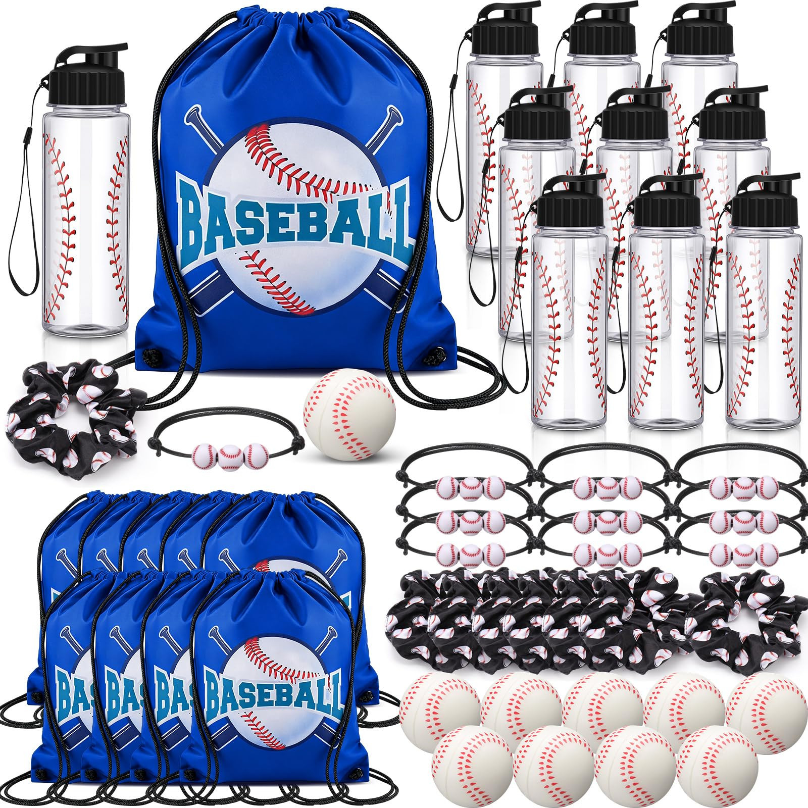 Mifoci 50 Pcs Baseball Party Supplies Gift Set Includes Baseball Water Bottle Gift Bag Mini Balls... | Amazon (US)