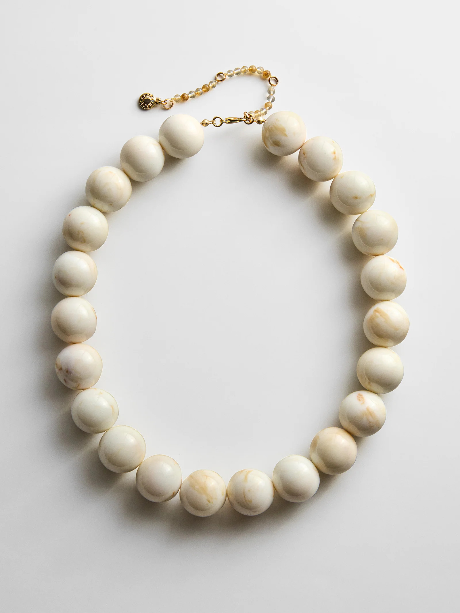 Jane Beaded Necklace - Smoky Ivory Quartz | BaubleBar