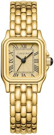 CHEETAH Gold Watches for Women with Small Vintage Bracelet, Rectangular Case Roman Dial | Amazon (US)
