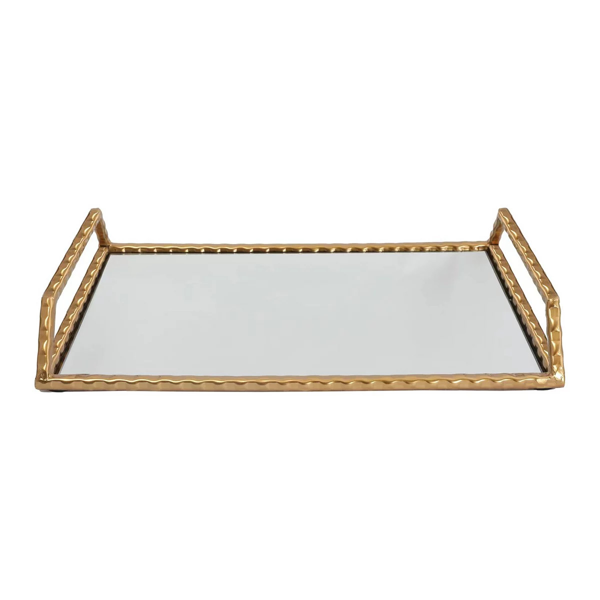 Gold Finish Mirrored Metal Decorative Tray | Kohl's