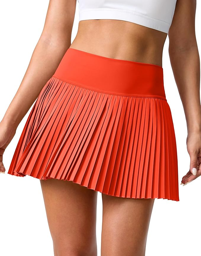 SANTINY Pleated Tennis Skirt for Women with Pockets Shorts Women's High Waisted Lightweight Athle... | Amazon (US)
