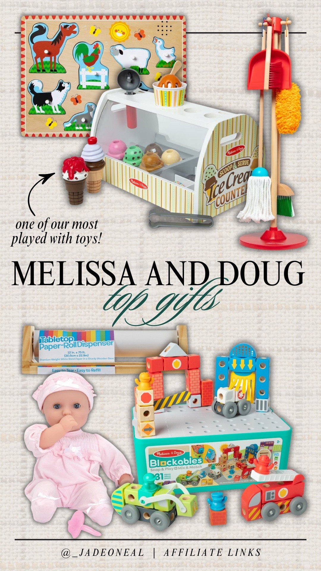 Melissa and Doug TOP GIFTS on sale now on Amazon!! So many great gifts for kids - the perfect time to grab Christmas gifts. 

Seasonal gift guide on sale trending mom favorites top sellers unique toys family babies baby toddler kids boys girls 

#LTKKids #LTKFamily #LTKGiftGuide