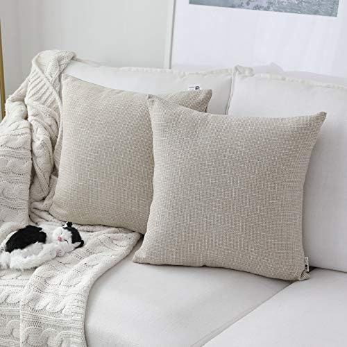 Kevin Textile Decoration Supersoft Linen Cushion Covers Square Throw Pillows Cover for Couch, 50x50  | Amazon (US)