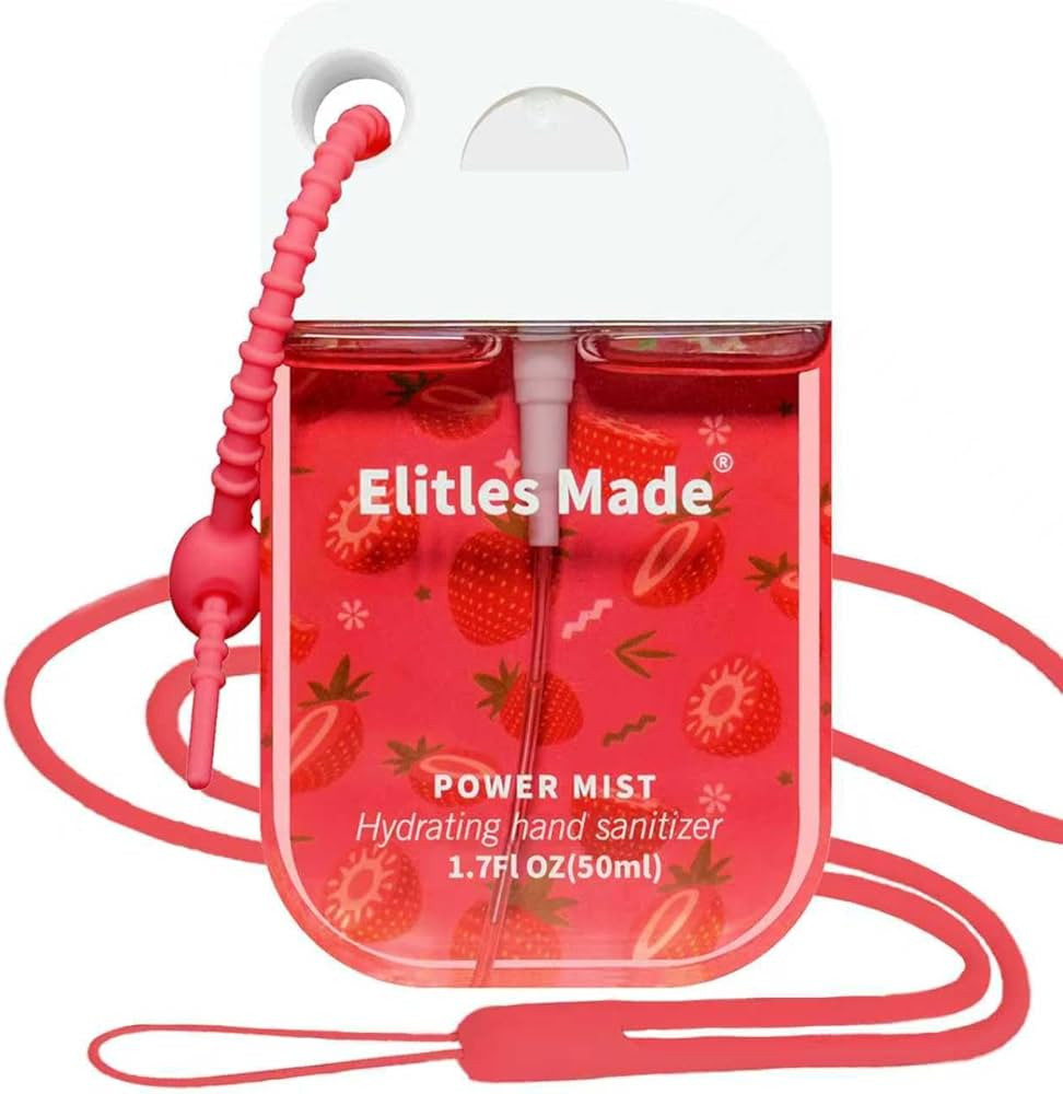 Elitles Made Hand Sanitizer Spray, 50ML Spray Hand Sanitizer Travel Size With Cute Keychain Lanya... | Amazon (US)