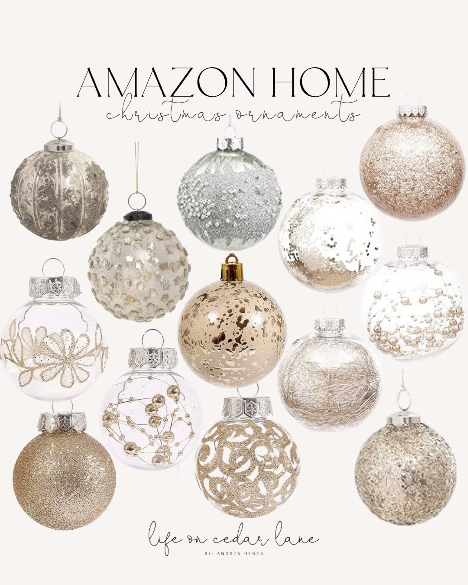 Amazon Home - sharing some of my favorite Amazon Christmas ornaments including everything from shatterproof curated sets to antiqued glass showstoppers! #amazonchristmas #christmasornaments 

#LTKhome #LTKHoliday #LTKSeasonal