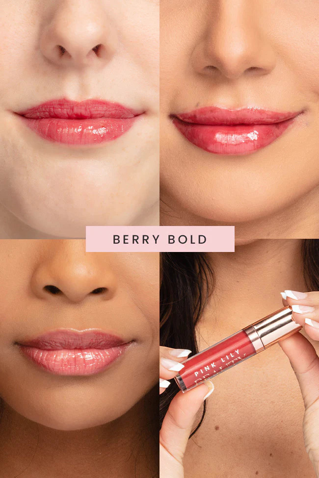Pink Lily Beauty Blooming Gloss Tinted Lip Oil - Berry Bold | Pink Lily