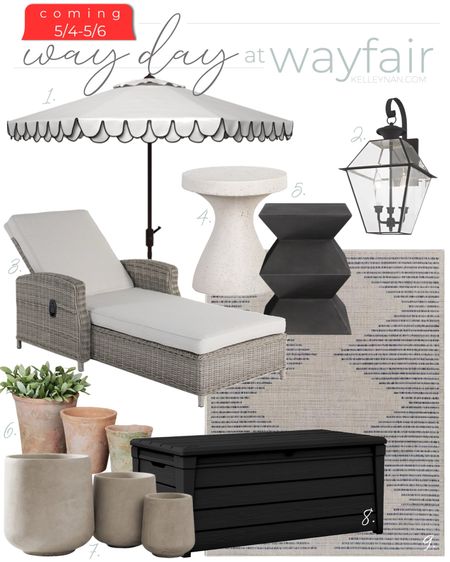 Don’t miss out on the WAY DAY sale,
coming 5/4 @Wayfair where all home categories are up to 80% off plus free shipping for three days only. #Wayfair #WayfairPartner There are some many great deals for your indoor living spaces, but it’s an especially good time to focus on your outdoor deck, patio or pool area. This outdoor living design plan features outdoor seating, lighting, storage, planters and more, and will complement any living style and color scheme. home decor outdoor decor area rug outdoor umbrella cement planter outdoor lantern

#LTKsalealert #LTKstyletip #LTKhome