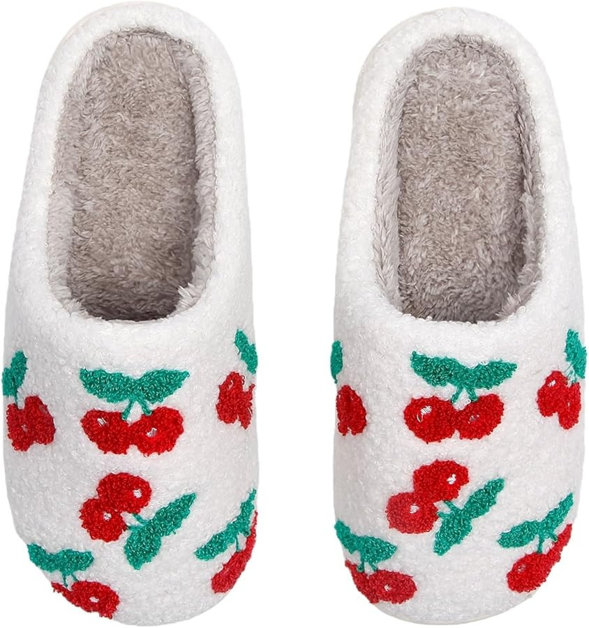 Comfy Home Elastic Slippers Retro Memory Foam Fuzzy Shoes For Womens Mens Cute Cartoon Plush Fluf... | Amazon (US)
