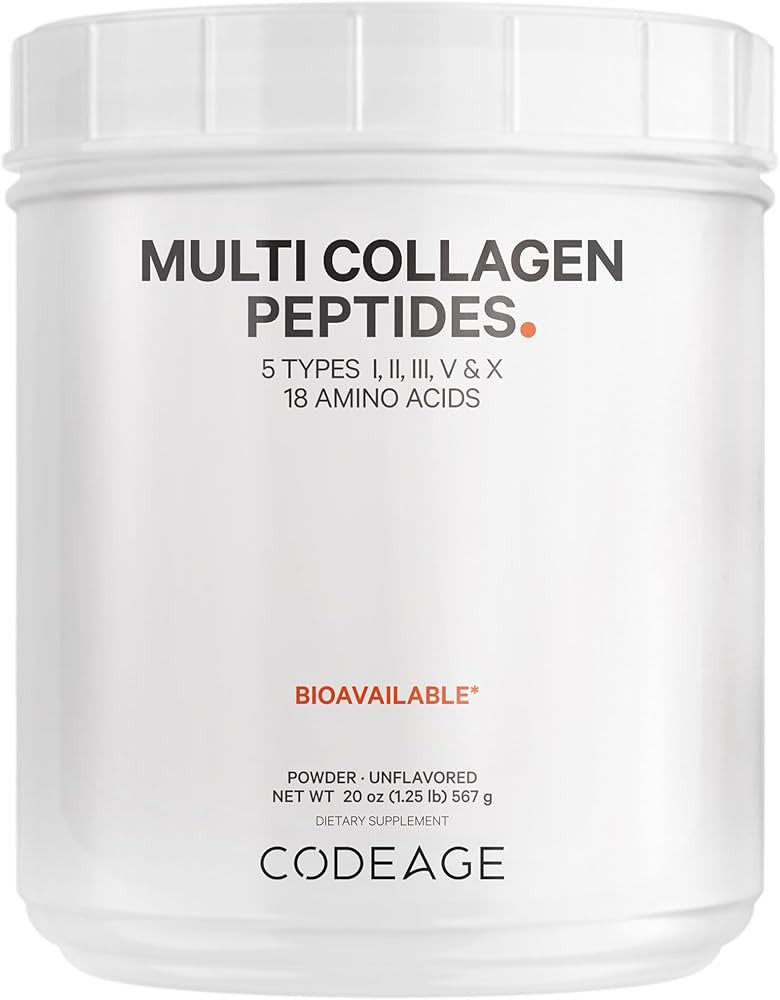 Codeage Multi Collagen Protein Powder Peptides, 2-Month Supply, Hydrolyzed, Type I, II, III, V, X... | Amazon (US)