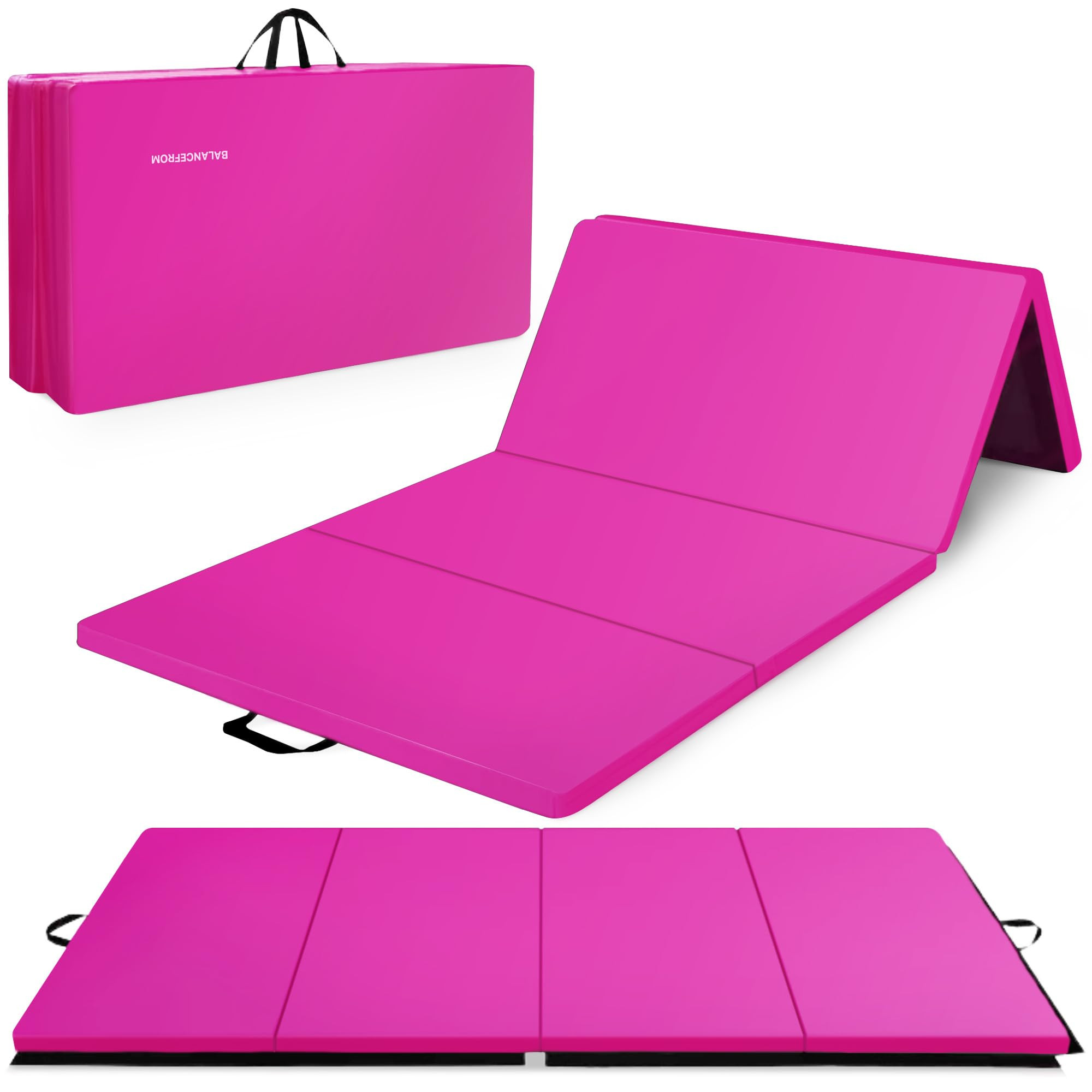 BalanceFrom 10x4 Feet 4-Panel Folding Gymnastics Mat – 2-Inch Thick Pad with Vinyl Surface and ... | Amazon (US)