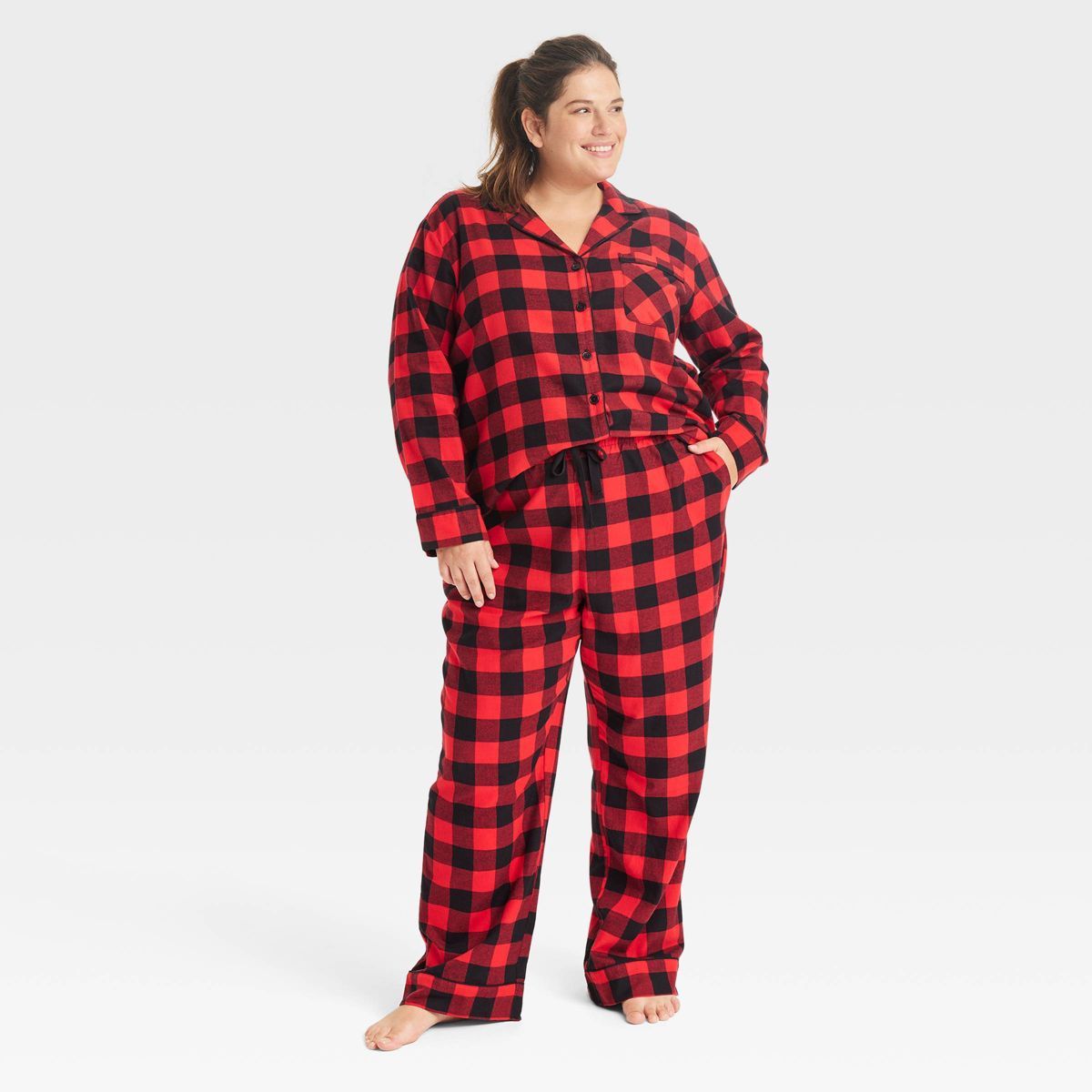 Women's Buffalo Check Flannel Matching Family Pajama Set - Wondershop™ Red | Target