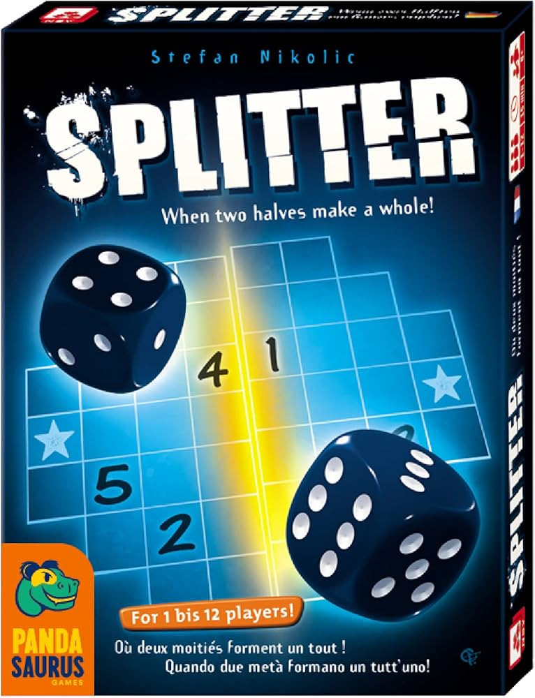 Splitter Board Game | Roll-and-Write Strategy Game | Pattern Building Puzzle Game | Fun Family Ga... | Amazon (US)