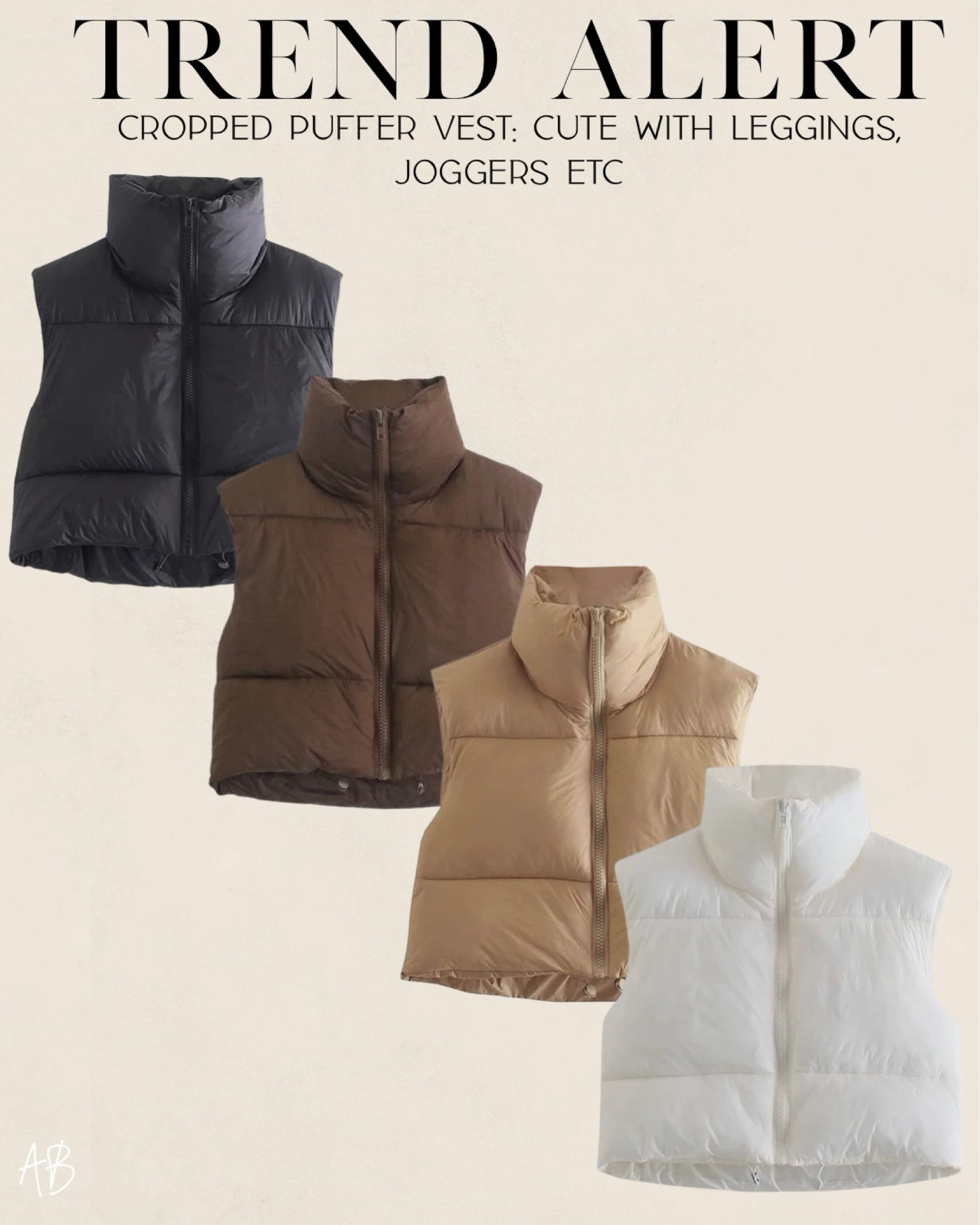 Amazon cropped puffer vest size Xs 

#LTKfindsunder100 #LTKfindsunder50