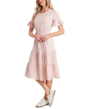 CeCe Petite Ruffled Tiered Midi Dress | Macys (US)