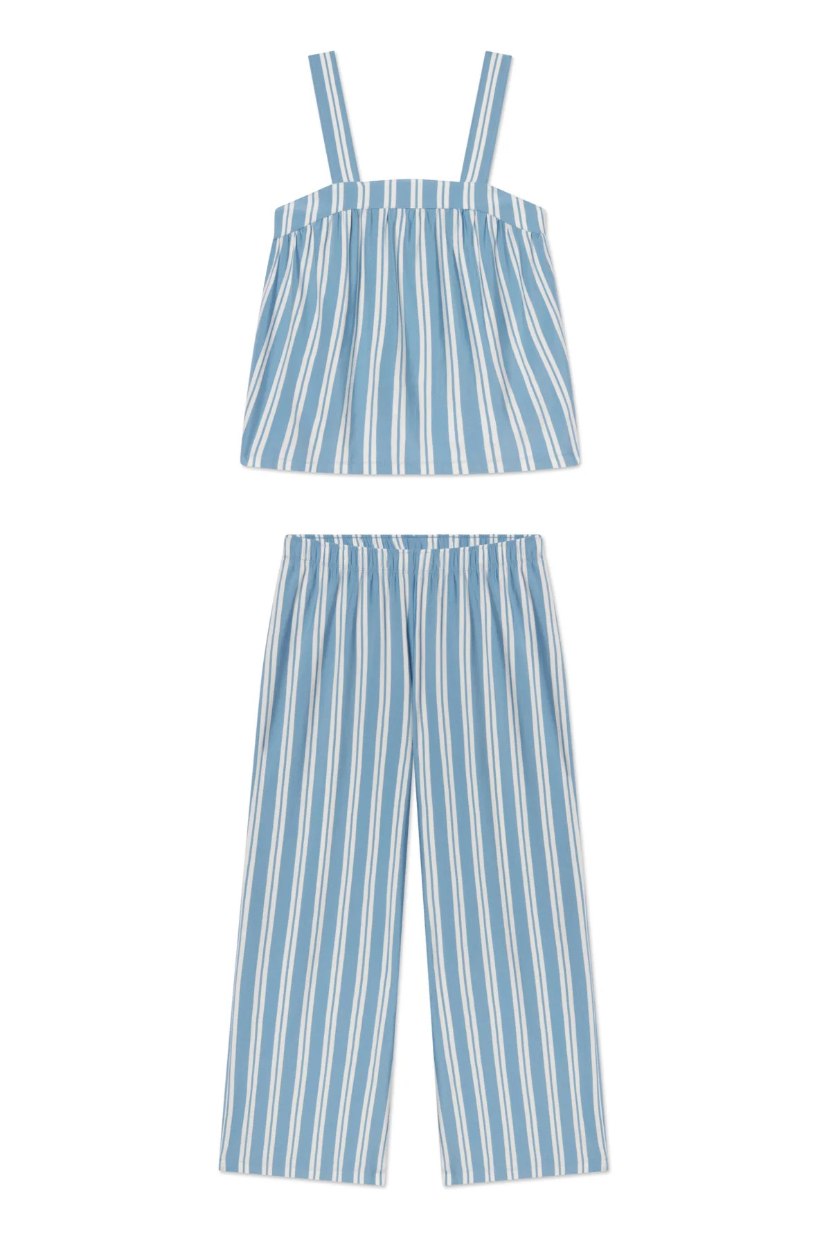 DreamModal™ Daydream Pants Set in Serene Blue Stripe | Lake Pajamas