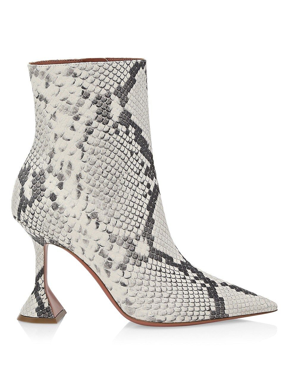 Amina Muaddi Women's Giorgia Snakeksin-Embossed Leather Ankle Boots - Prnited Py - Size 8 | Saks Fifth Avenue