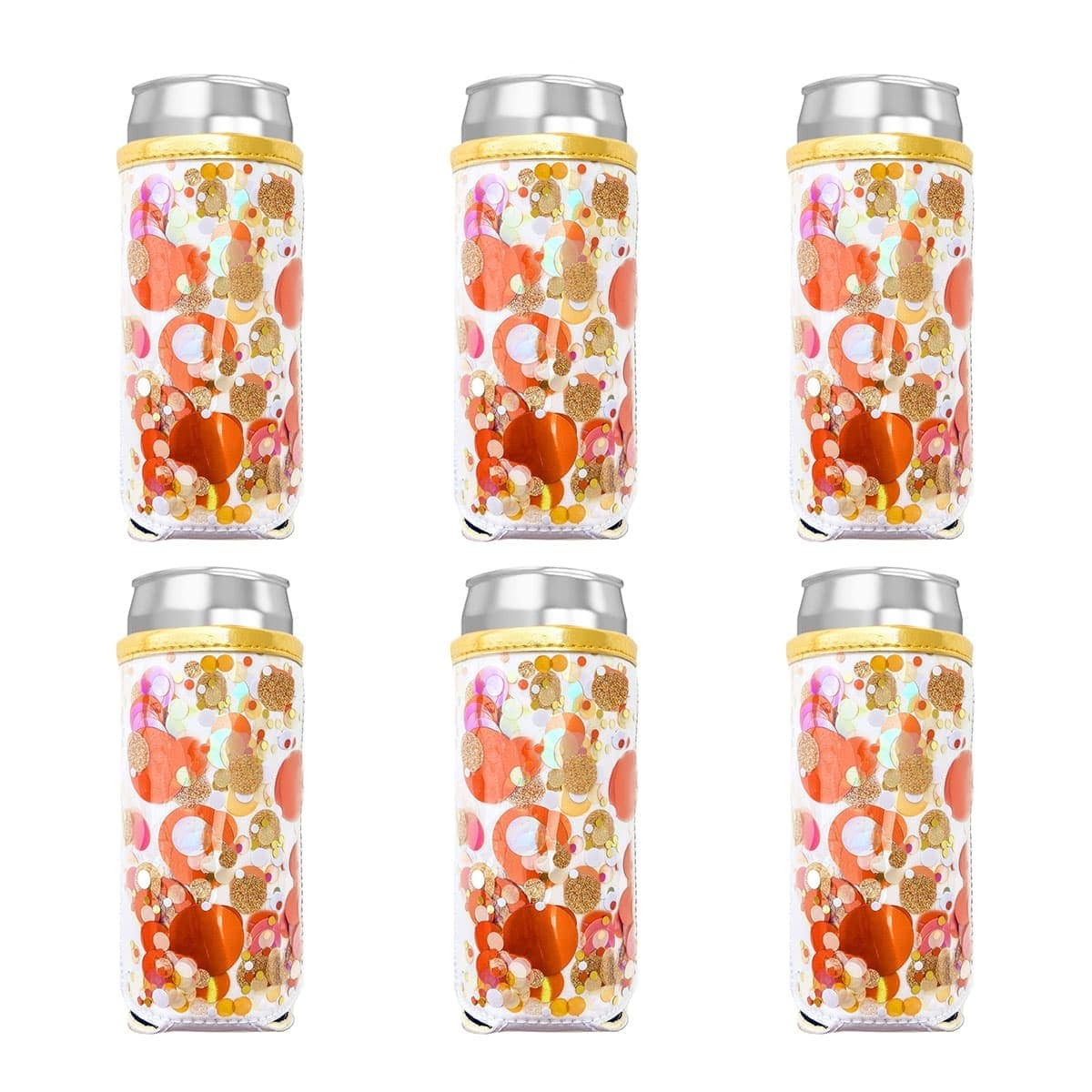 Orange Burst Cheers Can Cooler Bundle | Packed Party