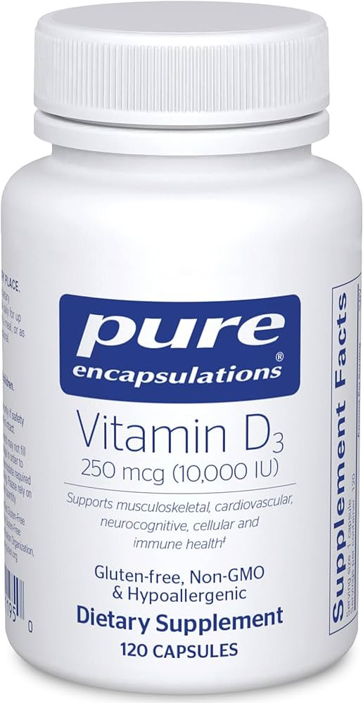 Pure Encapsulations Vitamin D3 250 mcg (10,000 IU) - Supplement to Support Bone, Joint, Breast, H... | Amazon (US)