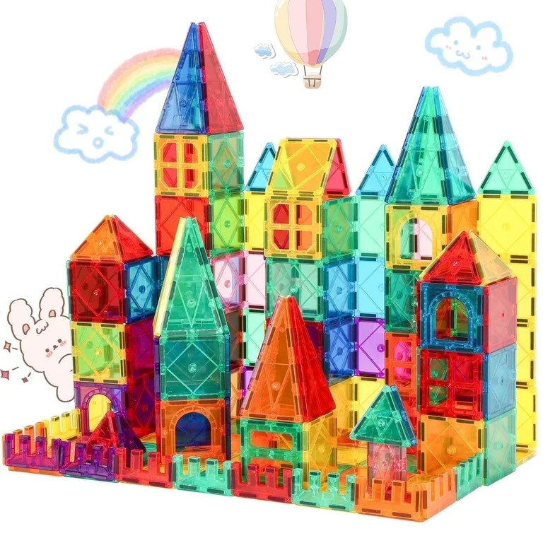 FunMagic Magnetic Tiles, Magnet Building Set,Magnetic Blocks, 3D STEM Stacking Toys, Magnets Toy ... | Walmart (US)