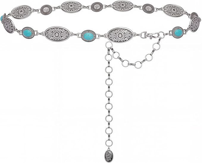 Montana West Rustic Couture's Large Western Concho Metal Belts for Women Cowgirl | Amazon (US)