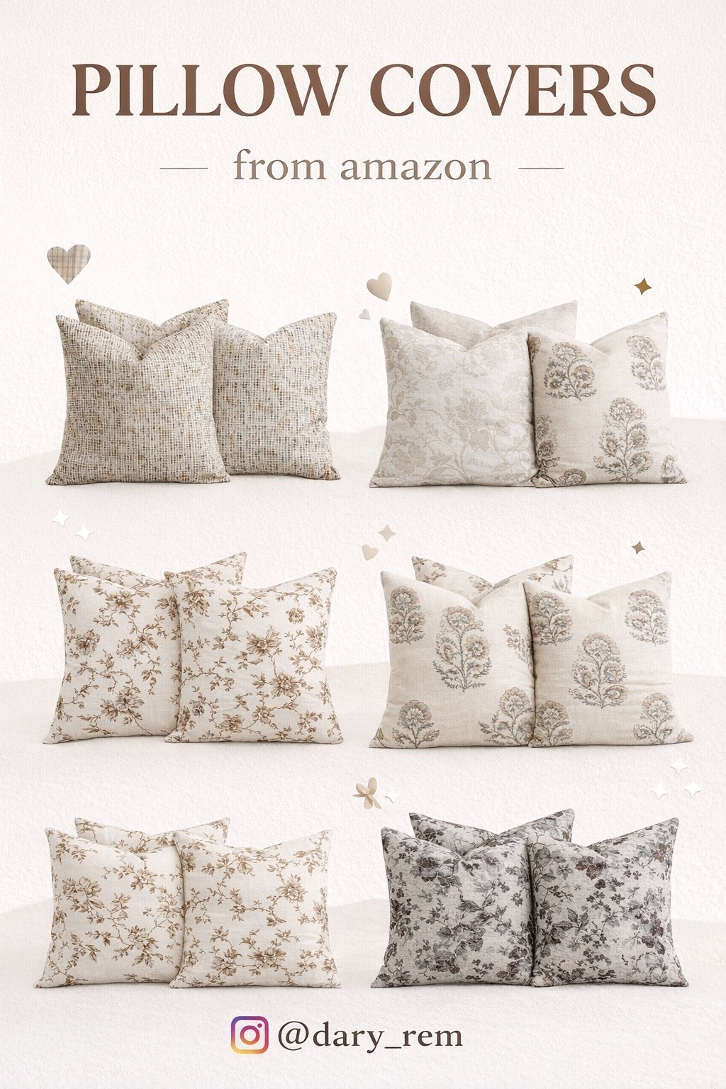 PILLOW COVERS
from amazon