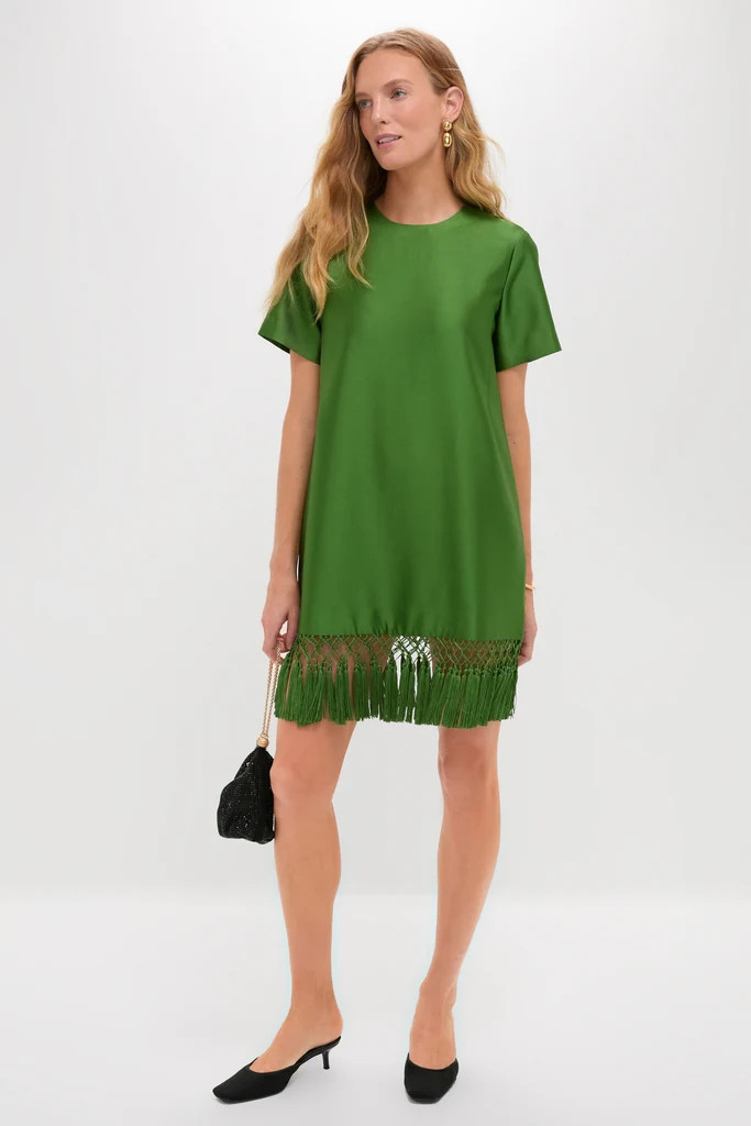 Green Tassel Downing Dress | Tuckernuck (US)
