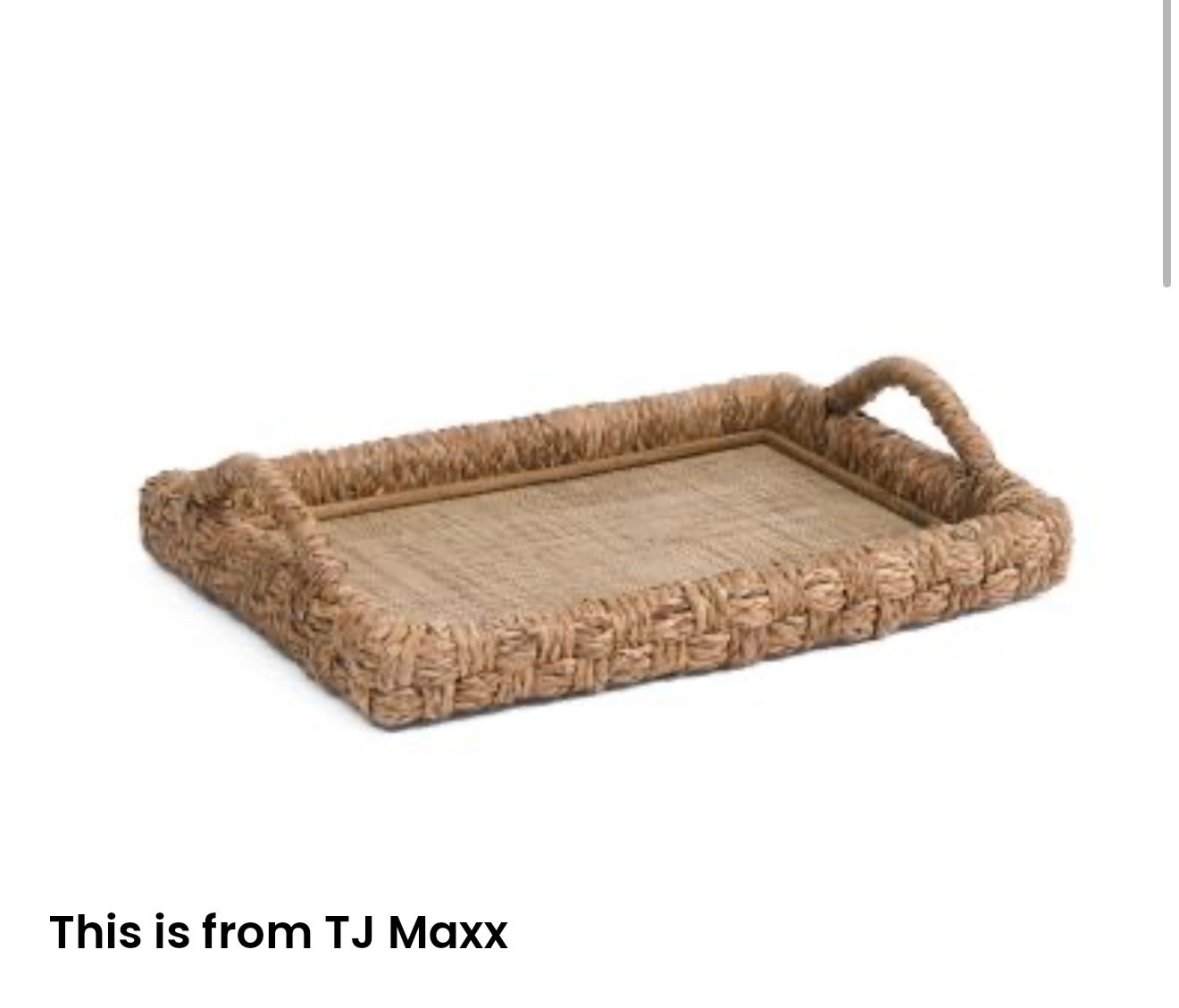 WELL DRESSED HOME
is listed as small but for me it is like a medium size  chunky bankuan tray it is a very decent size. I have it and I love it. The quality is amazing!! #tray #home