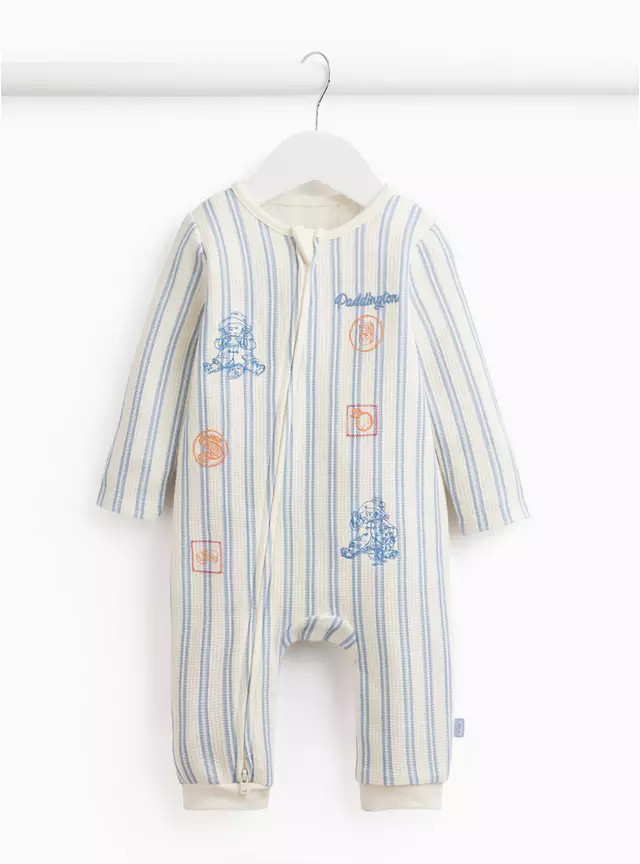 Buy Paddington Stripe Print Footless Sleepsuit 6-9 months | Sleepsuits and pyjamas | Tu | Tu Clothing
