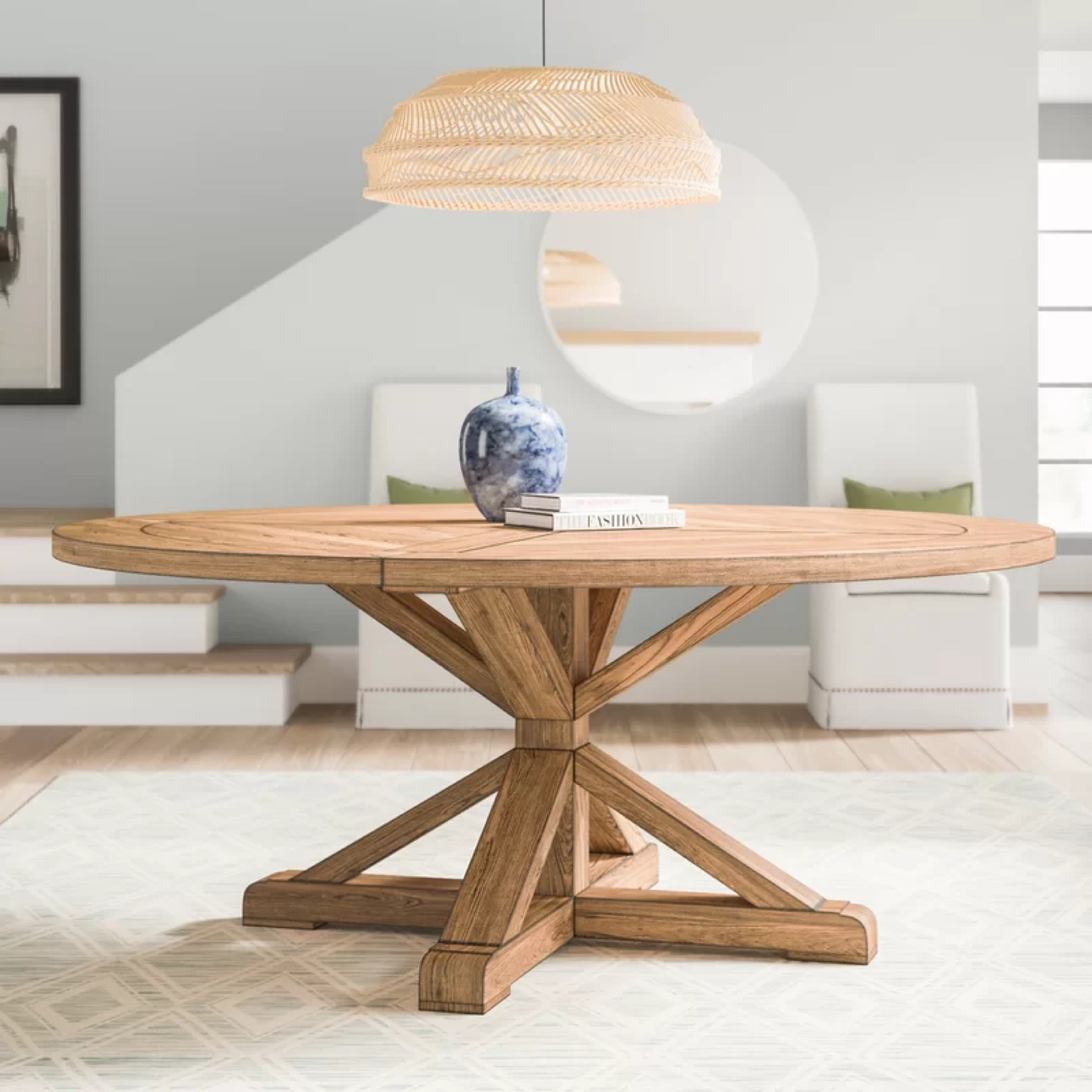 My 72” dining table 😍 back in stock! 

Wood dining table round 

#LTKFind #LTKhome