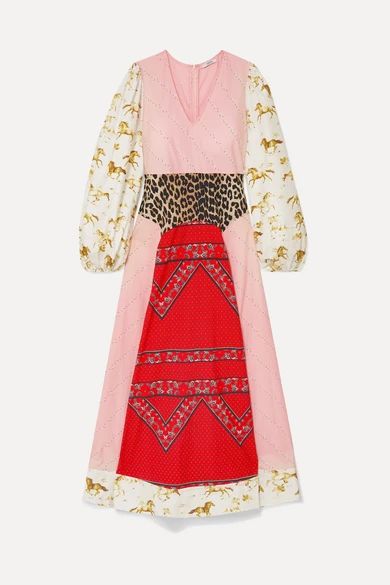 GANNI
				
			
			
			
			
			
				Paneled printed cotton-poplin maxi dress 
				$350 $17550% OFF... | NET-A-PORTER (US)